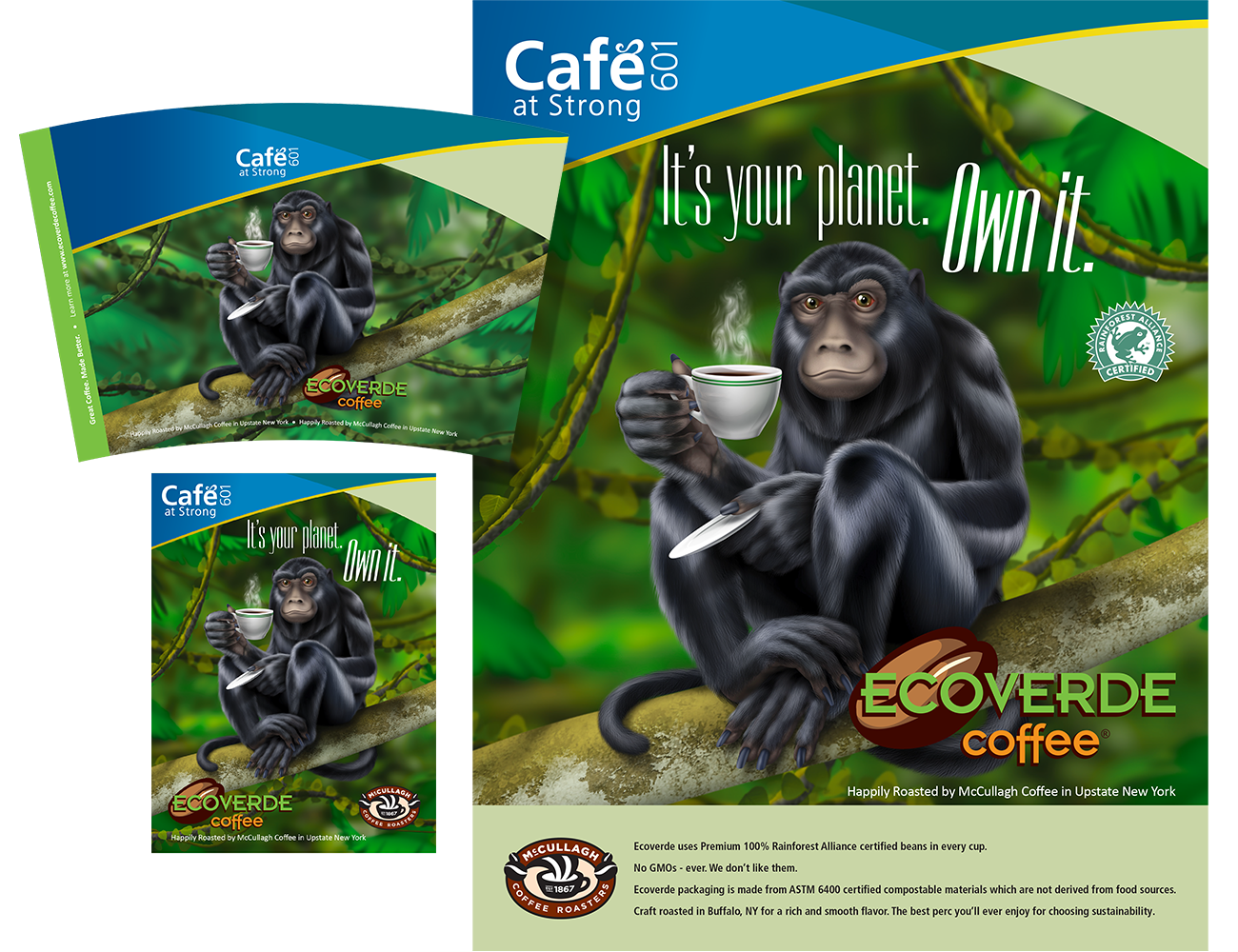 Image of Ecoverde Coffee Howler Monkey Point of Sale Materials