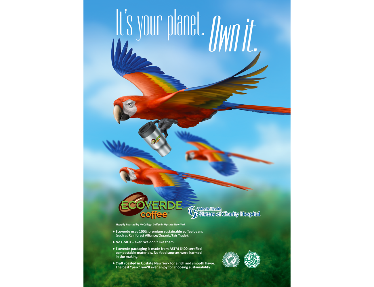 Image of Ecoverde Coffee Macaw Poster