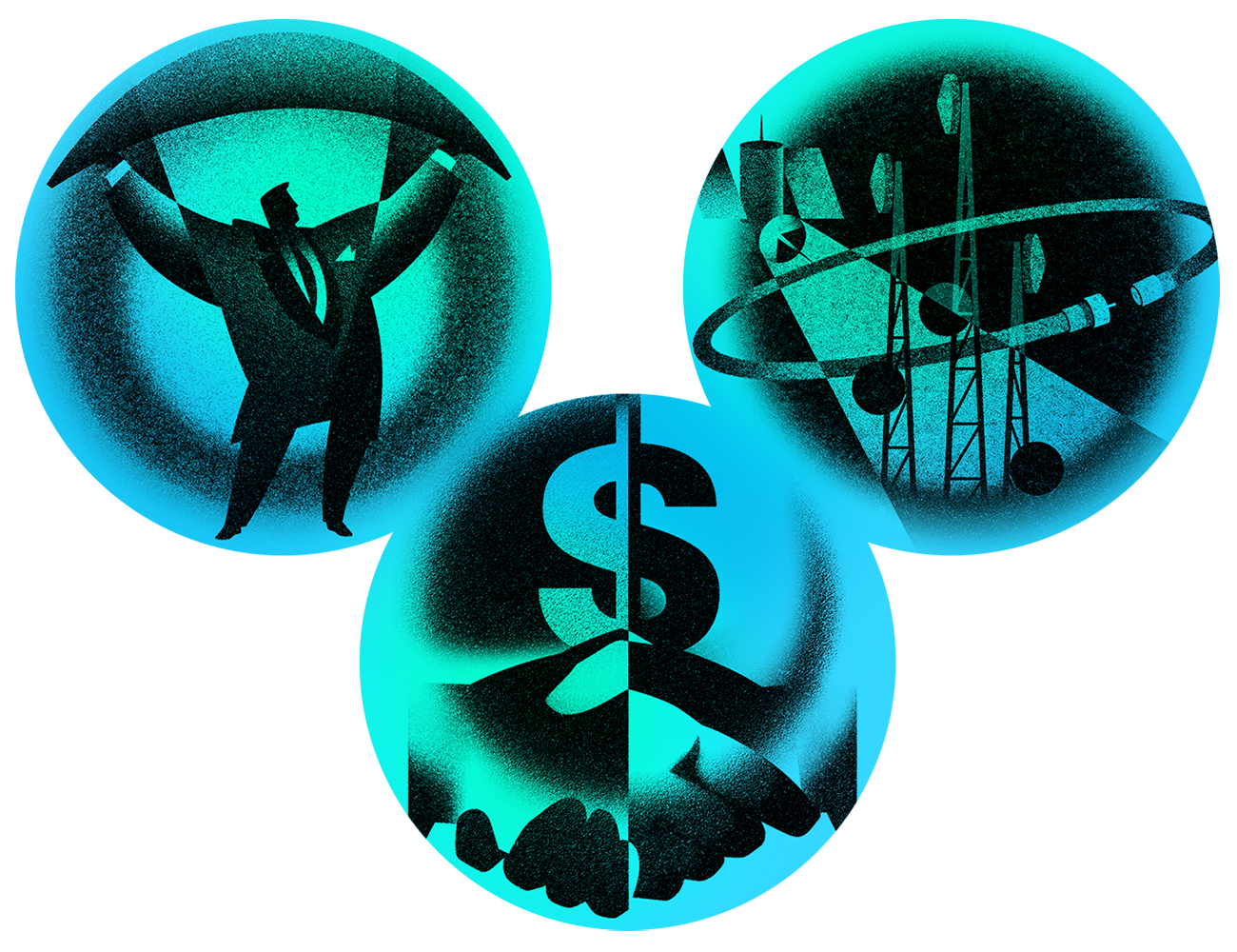 Vector Illustrations of Buffalo Niagara Partnership Divisions 2 icons