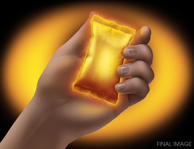 CLIENT :<br>Heatmax<br><br>IMAGE DETAILS:<br>Base hand was supplied from which the remainder of the image was illustrated.