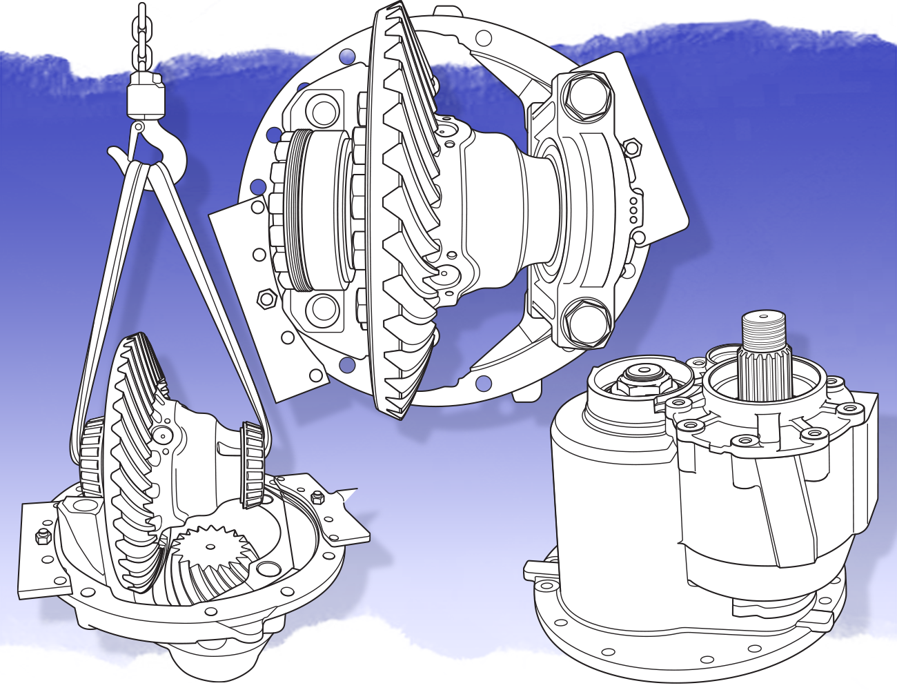 Linear illustration of various axles for Dana Limited
