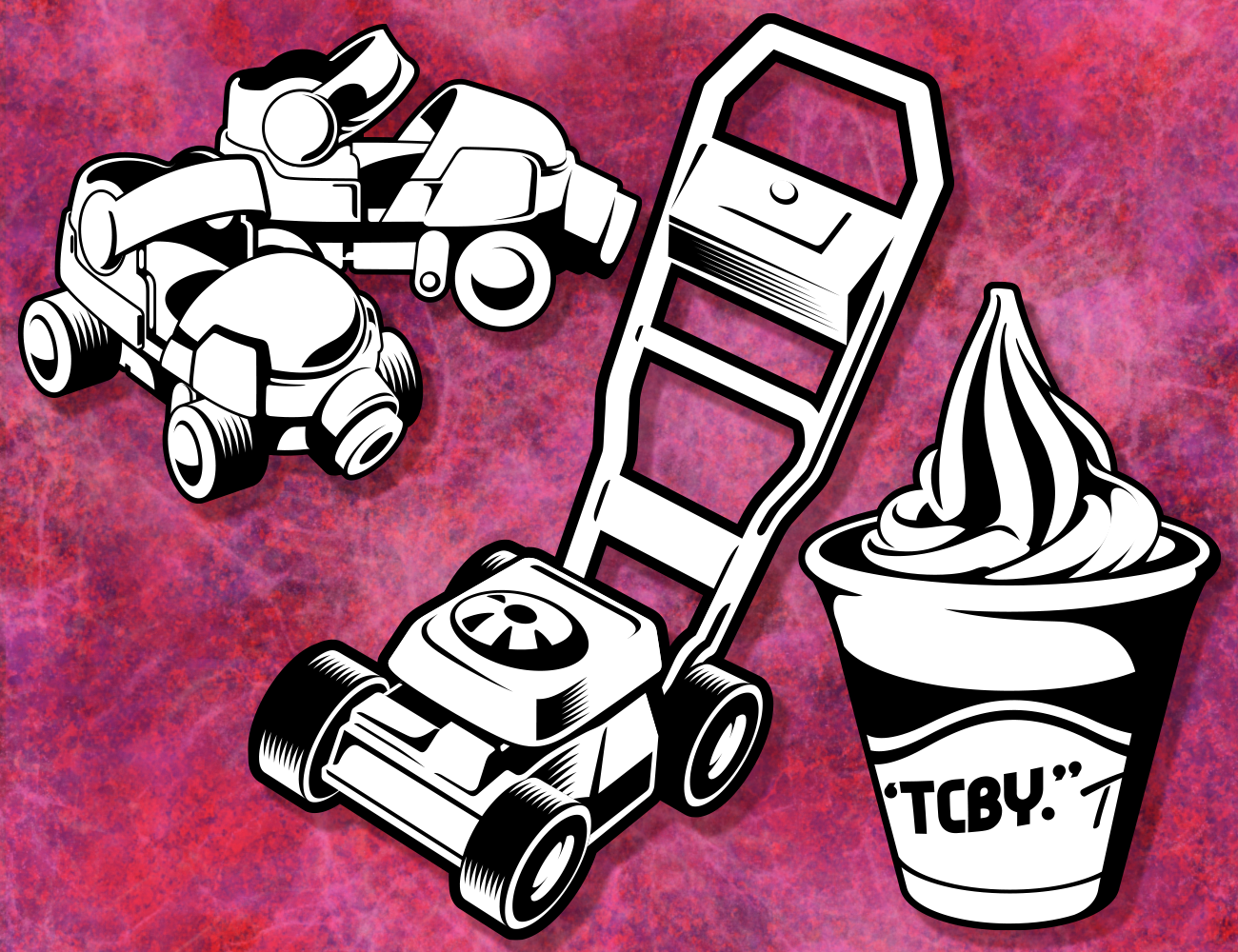 Linear illustration of TCBY Yogurt cup