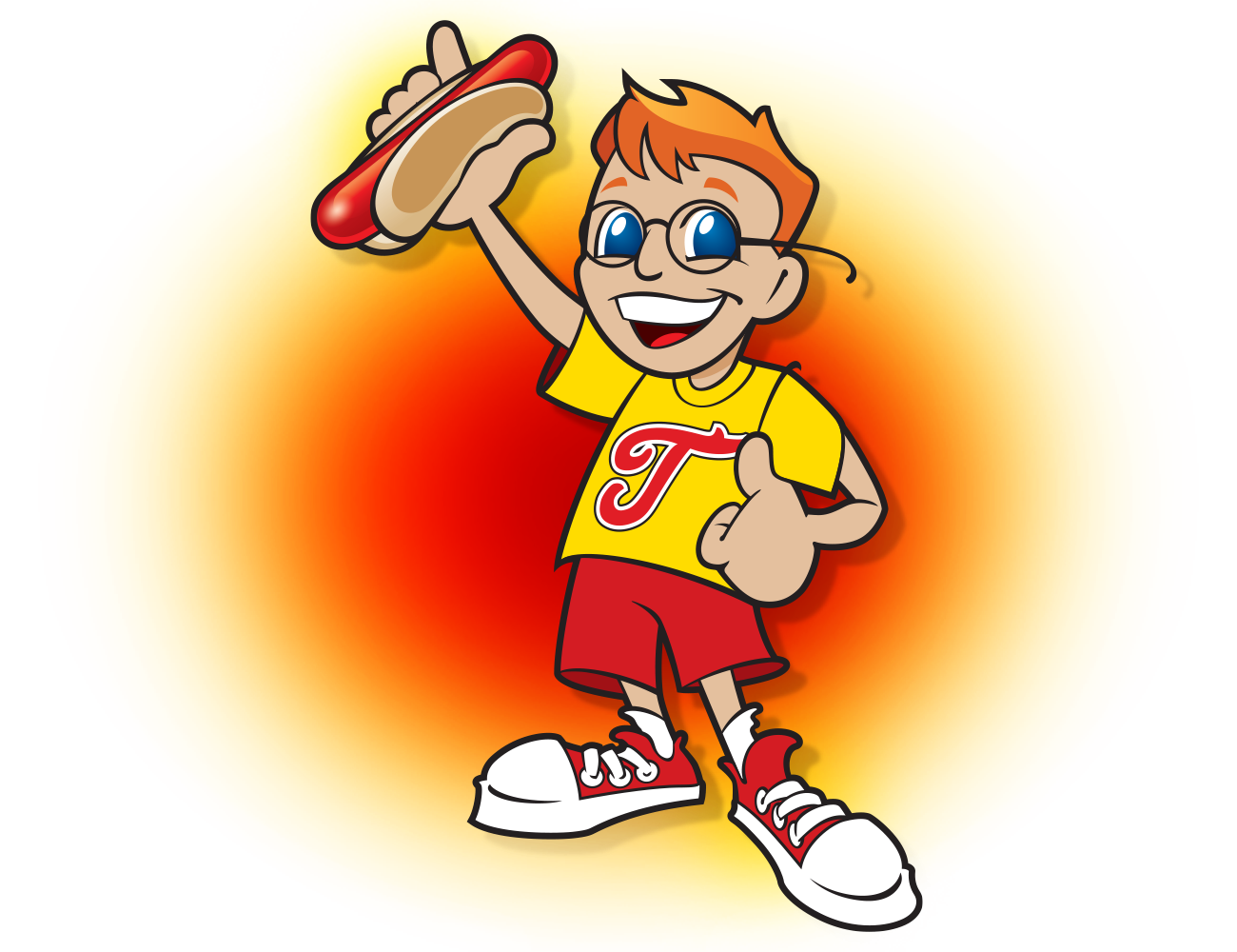 Vector Illustration of Theodore Hotdogs logo
