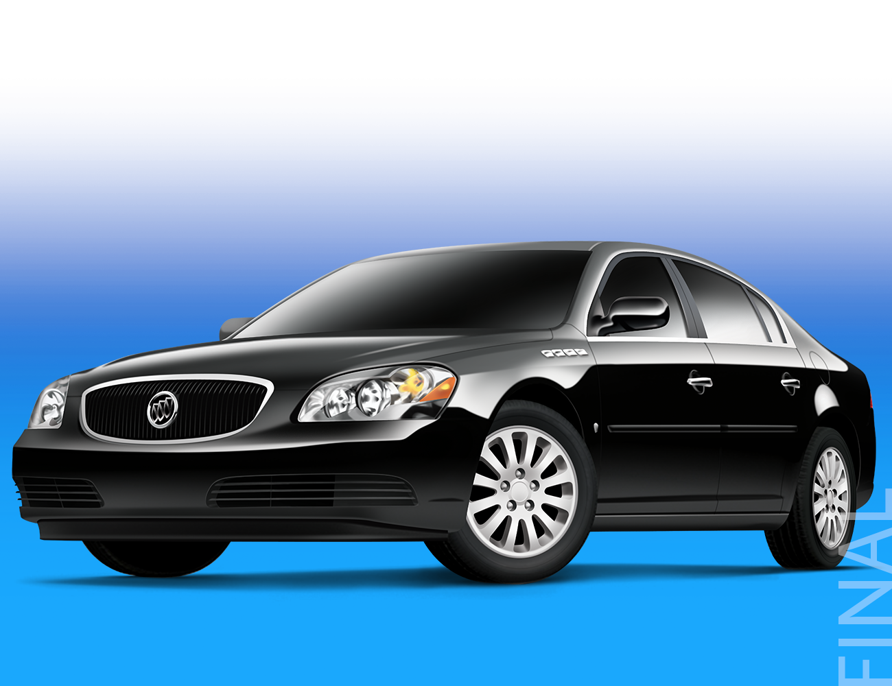 image after enhancements of to low resolution image of black car