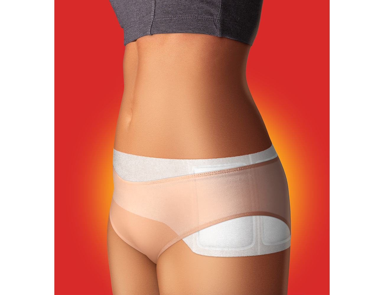 image after enhancements of woman's side with HeatMax heating pad