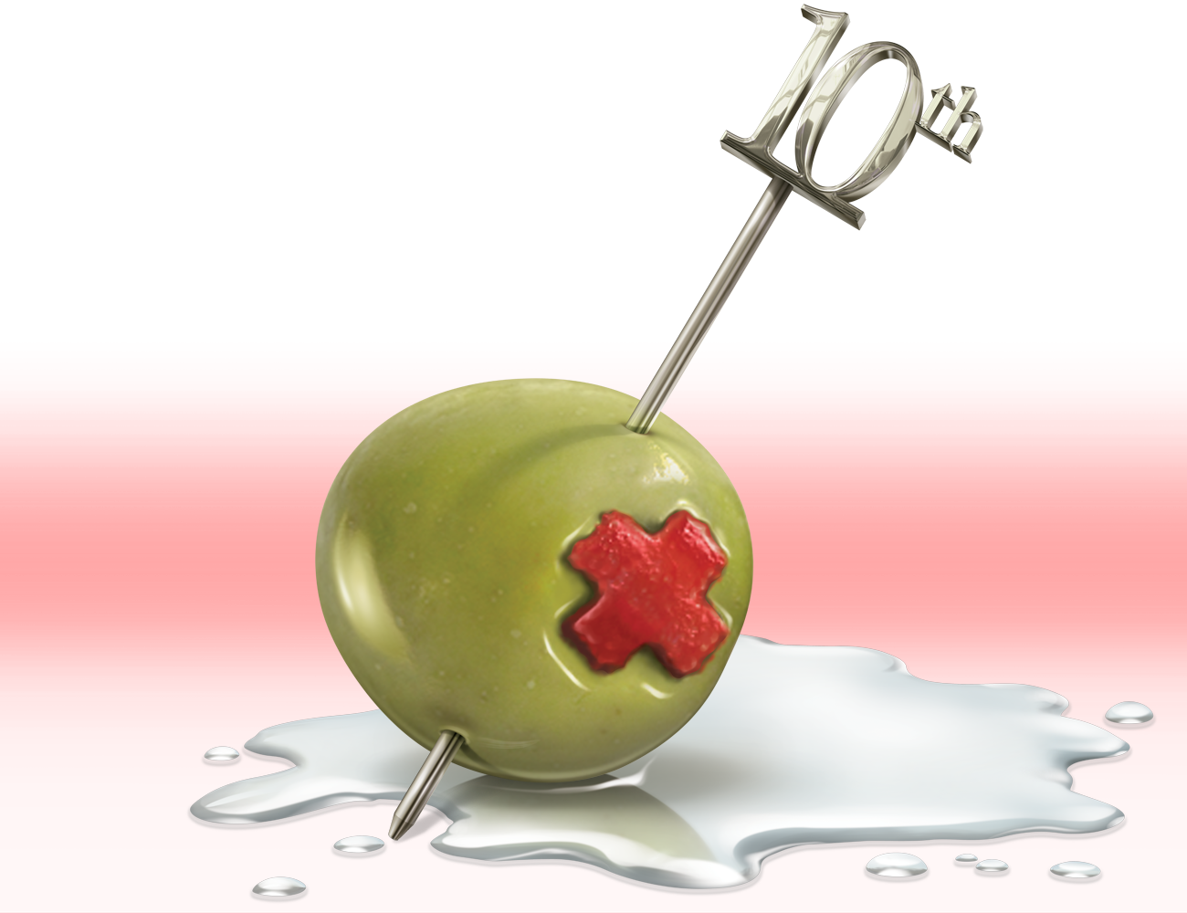image after enhancements of speared olive