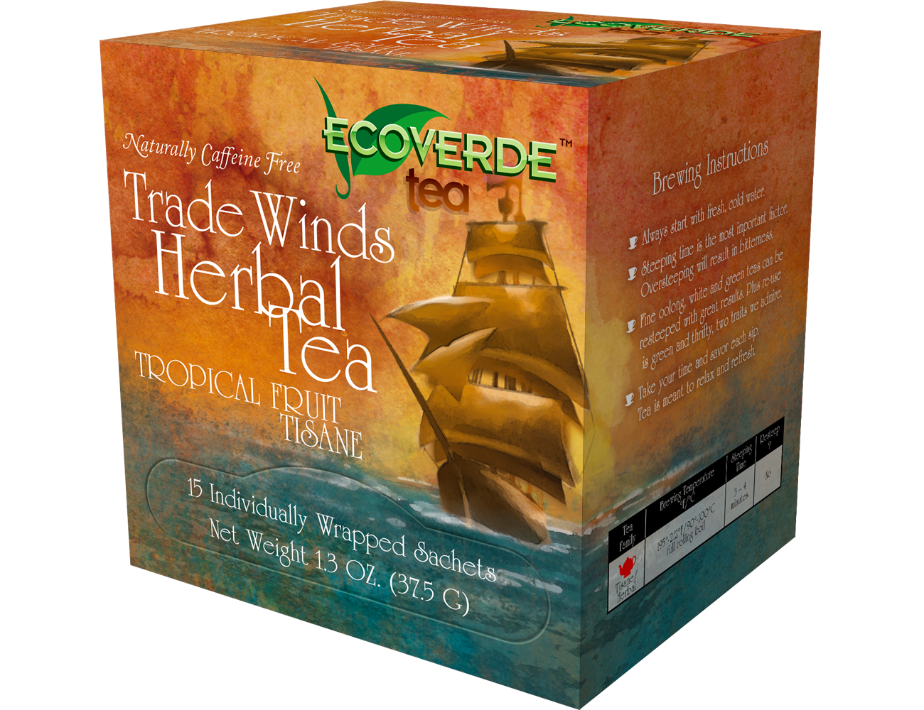 Image of Ecoverde Trade Winds Herbal Tea box