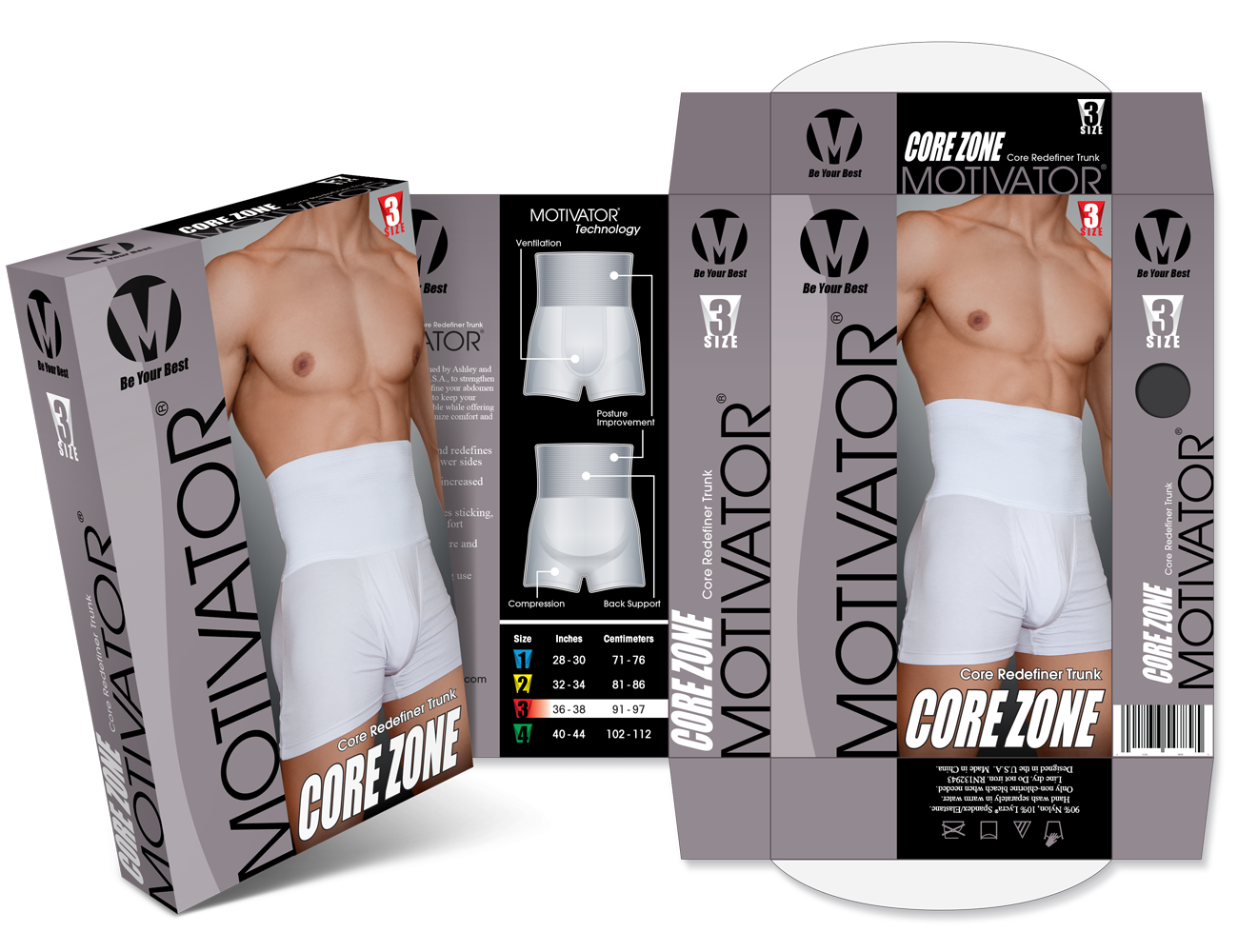Image of Motivator Men's Core Zone Undergarment Package