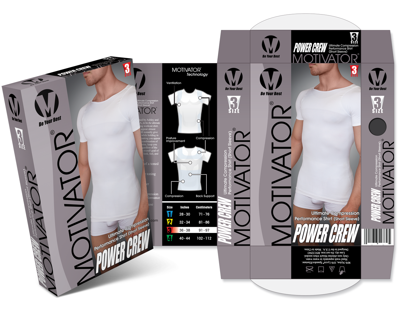 Image of Motivator Power Crew Undergarment Package