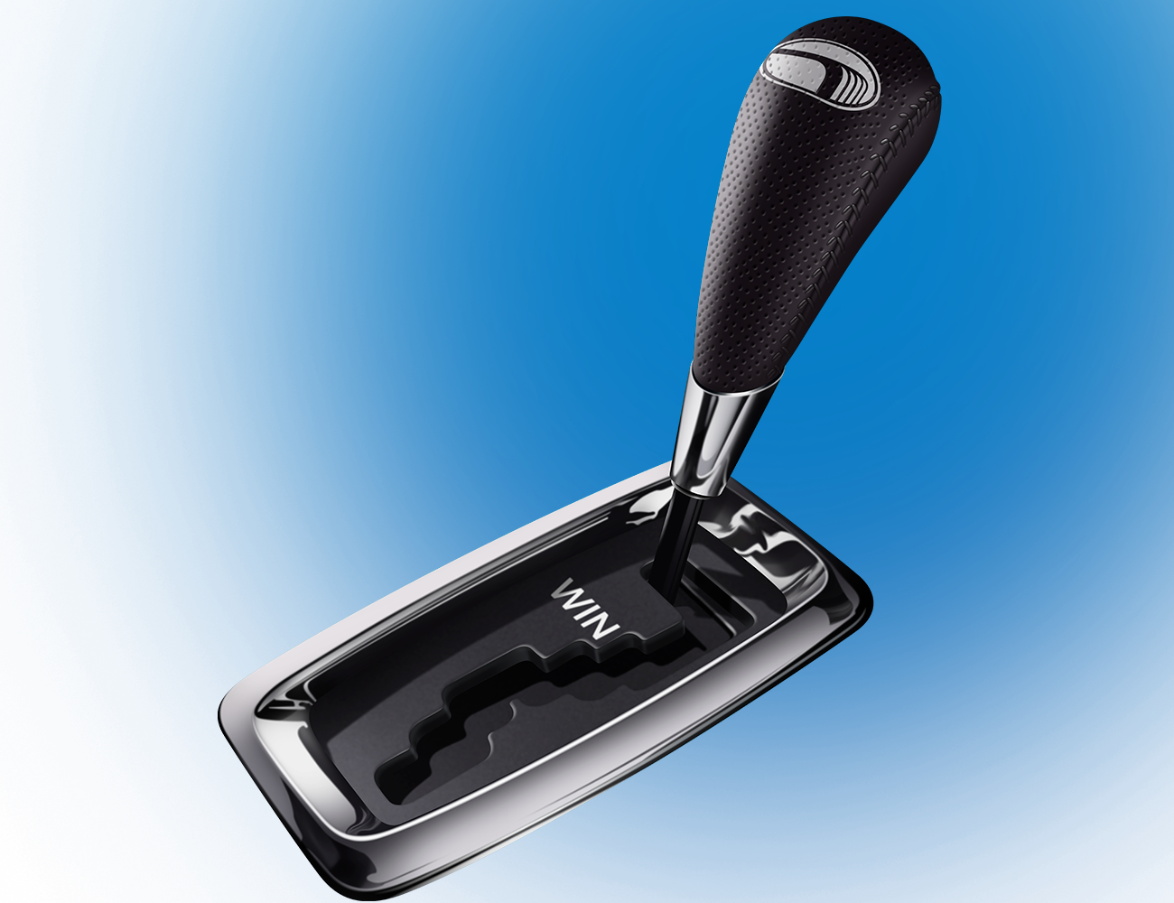 Realistic illustration of a car's stick shift