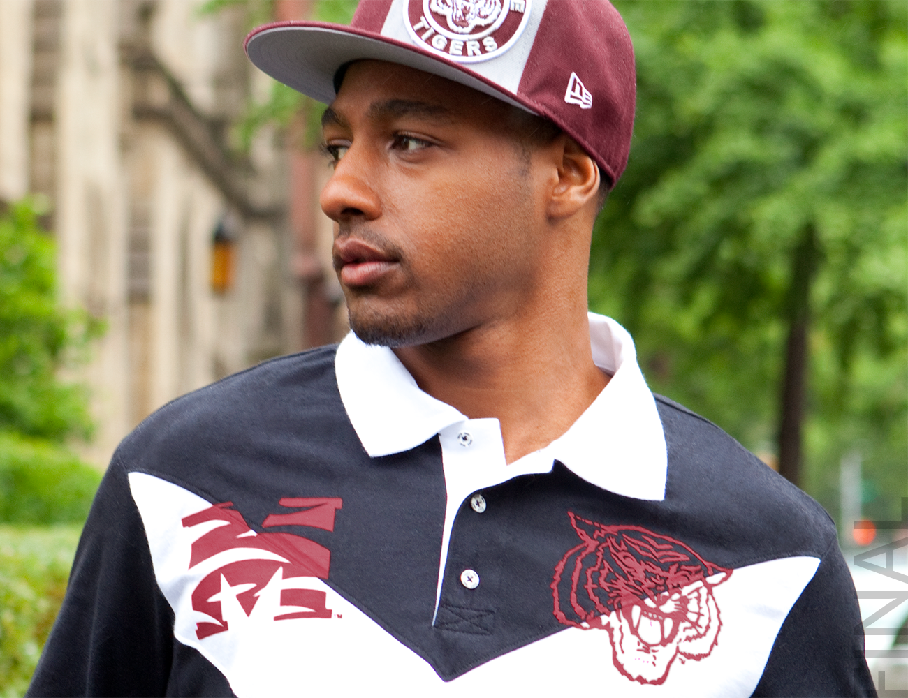 man in tiger shirt after removing watermarks