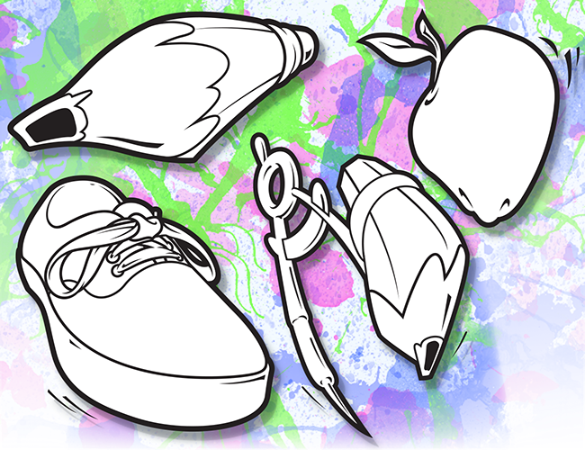 LePine Studios - MDNP: stylized illustrations of Back-to-School items