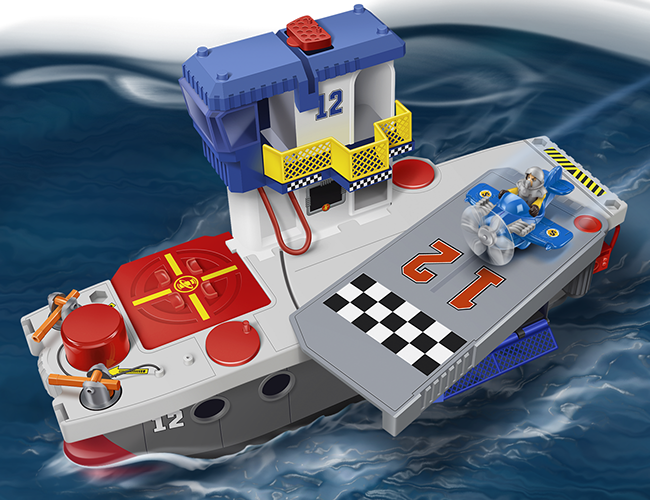 LePine Studios - Fisher-Price: realistic illustration of Imaginext® toy aircraft carrier
