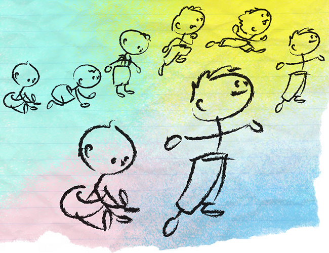 LePine Studios - Jewish Community Center: child development as graphic swirling strokes