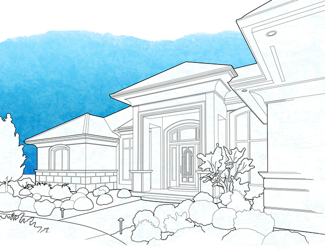 LePine Studios - Outdoor Lighting Perspectives: house front applications linear