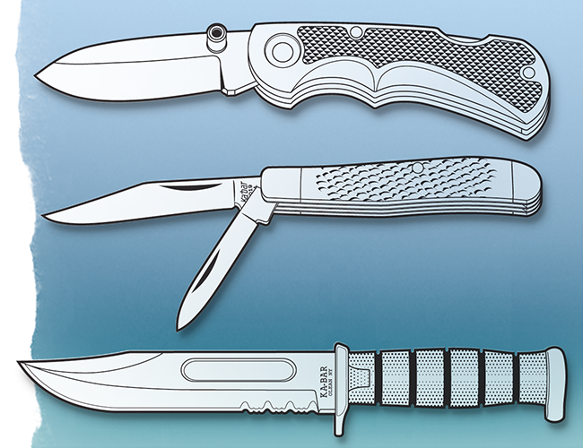 LePine Studios - Kabar: knife linears for catalog