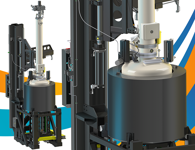 LePine Studios - Linton Crystal Technologies: realistic illustration KX320 silicon furnace (final image was 6 ft tall)