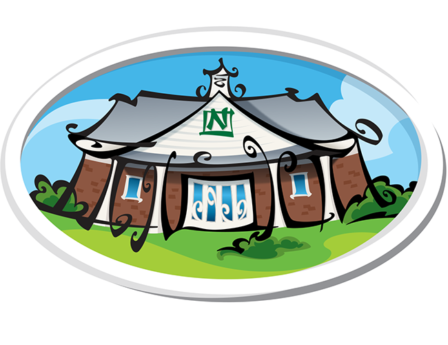 LePine Studios - Northwest Savings Bank: bank location as graphic swirling strokes