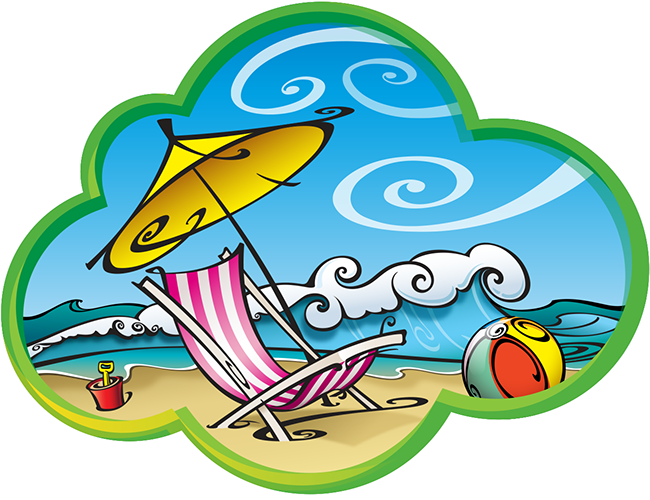 LePine Studios - Northwest Savings Bank: beach vacation as graphic swirling strokes