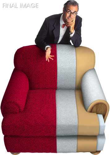 CLIENT :<br>Eastman Machine Company<br><br>RETOUCHING INCLUDES:<br>1) Changing color chair's upholstery<br>2) Creating chair's inside materials